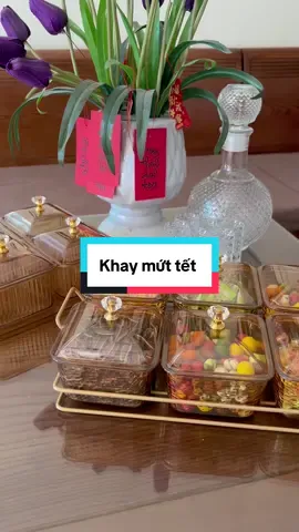 Khay mứt tết dạng hũ #xuhuong #khaymuttet #tet2026 #hiengiadung 