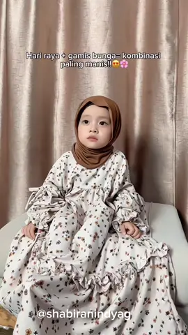 amanin stock nya dari skrg yokk😍🤏 bahannya ademm.motif bunga lucukk🌸🌸 #outfitanak #outfitanakperempuan #outfitlebaran #bajumuslimanak #outfitgamis 
