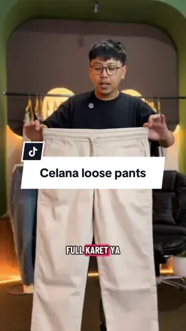 Celana loose pants Unisex bahan katun twill premium 