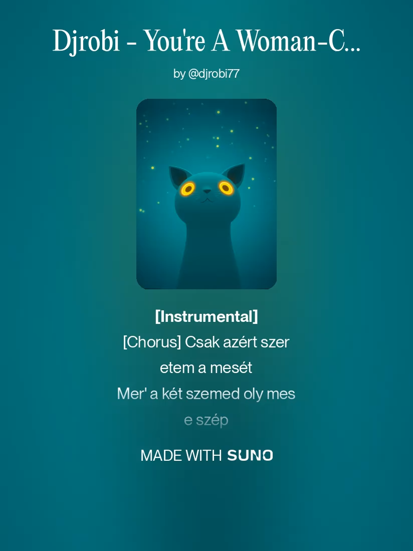 Djrobi - You're A Woman-Csak azért(Cover)#mindenkineksokszeretettel #mindenkinekforyuba😍 #legyenforyou
