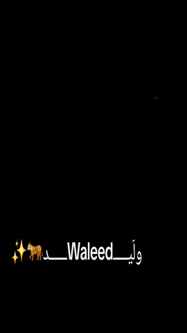#ولَيـــــWaleedــــــد🐅✨ 