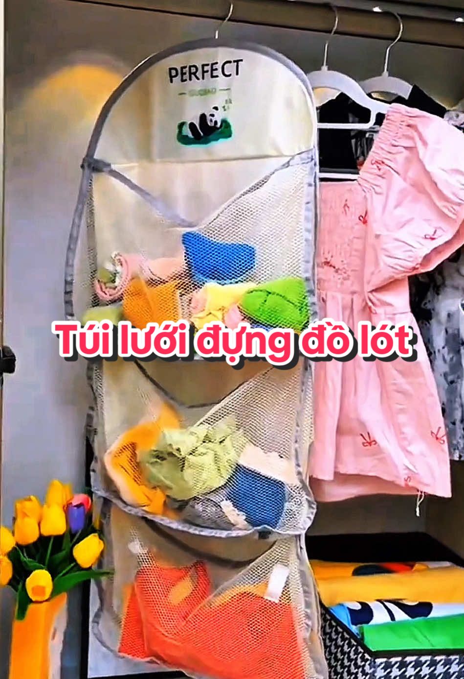 Túi lưới treo tủ đựng tất, đồ lót chia ngăn tiện lợi #tuiluoidungdolot #tuiluoidungtat #tuiluoitreotuquanao #tuiluoidungdo #tuiluoidungdocanhan 