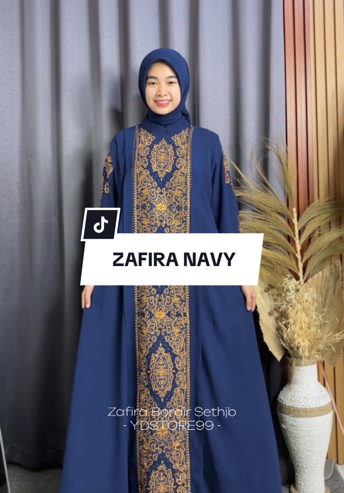 zafira navy🛍️ #trend #gamis #abaya #masukberanda 