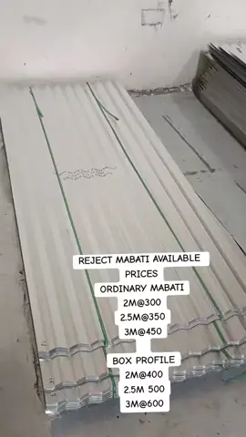 REJECT MABATI AVAILABLE  PRICES ORDINARY MABATI 2M@300 2.5M@350 3M@450   BOX PROFILE 2M@400 2.5M 500 3M@600 #kisumutiktoker #tiktok #fypシ゚ #funnytiktok #funnysound 