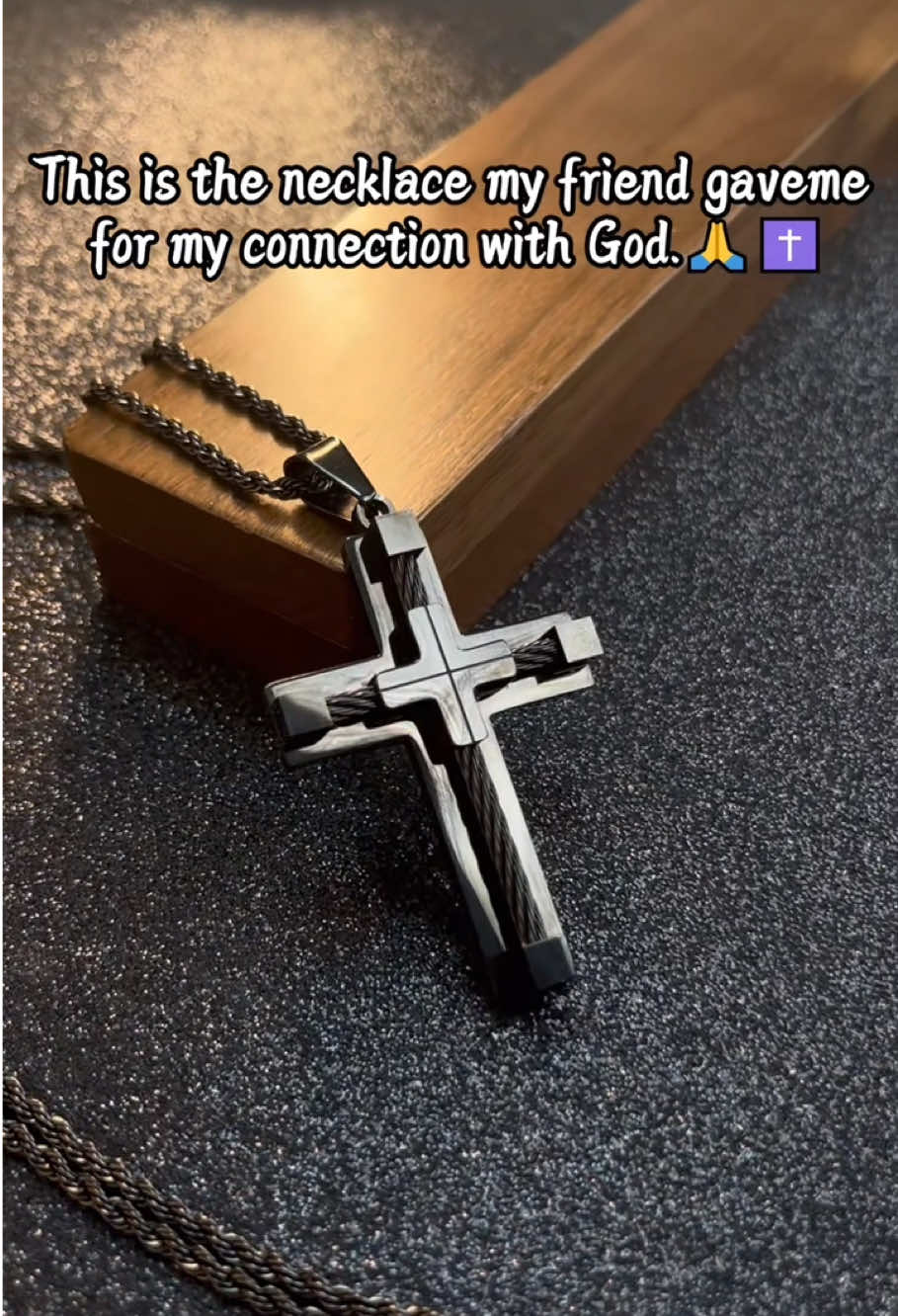This is the necklace my friend gaveme for my connection with God ✝️#cross #necklace #crossnecklace #fyp #blackfriday 