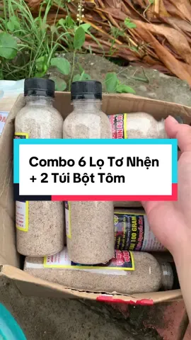 Combo 6 Lọ Tơ Nhện + 2 Túi Bột Tôm #xuhuong #cauca #caucagiaitri 