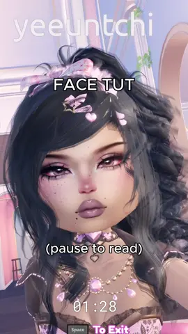 *CUSTOM MAKEUP TUT* 🎀🤎 #dresstoimpress #dti #roblox #facetutorial 