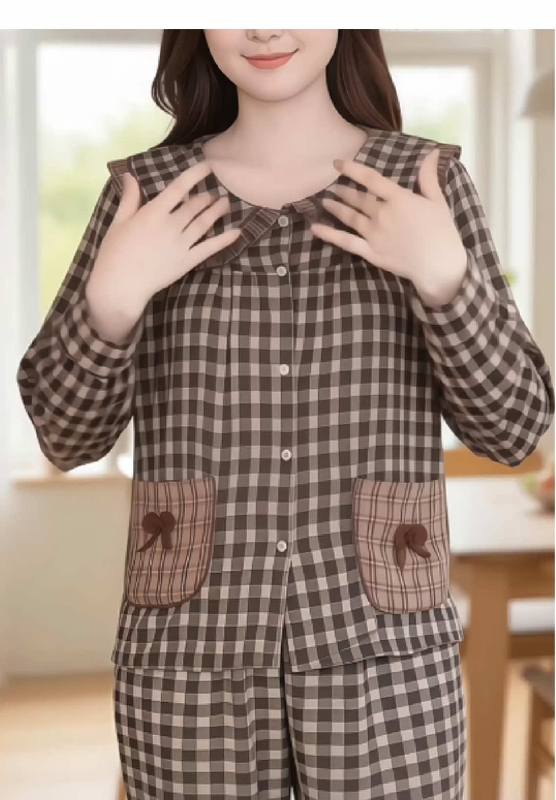 Bộ đồ bèo kẻ caro vải đũi vân mây 2 túi nơ, form rộng từ 40kg đến bigsize 80kg – mặc nhà hay ra ngoài đều xinh, sang và cực kỳ thoải mái! #dobo #setboxinh #doboxinh #dobomacnha #xuhuong  @Tủ Đồ Quốc Dân  @Tủ Đồ Quốc Dân  @Tủ Đồ Quốc Dân 