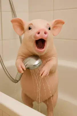 看過用AI的豬在洗澡嗎?#AI