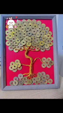 “Bức tranh tài lộc”làm từ đồng xu 5 yên ở Nhật ( đồng xu may mắn)🥰🥰🥰 #handmade Thanh Thanh 