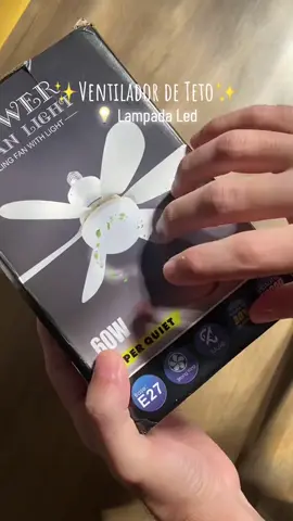 Ventilador de teto Com Luz para Pequenos Espaços (6 Hélices) Controle Remoto Bivolt LED 110V-220V Link nos comentários 👇🔗🧡 #shoope #descontos #compreagora #afiliados 