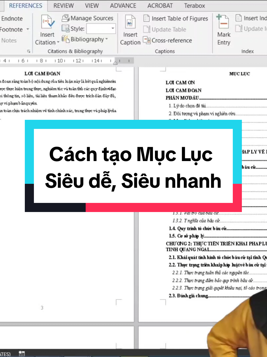 Cách tạo mục lục siêu dễ trong MS Word. #SuaWordAToanPro #TaoMucLuc #WordChoSinhVien #WordTips #KhoaLuanTotNghiep