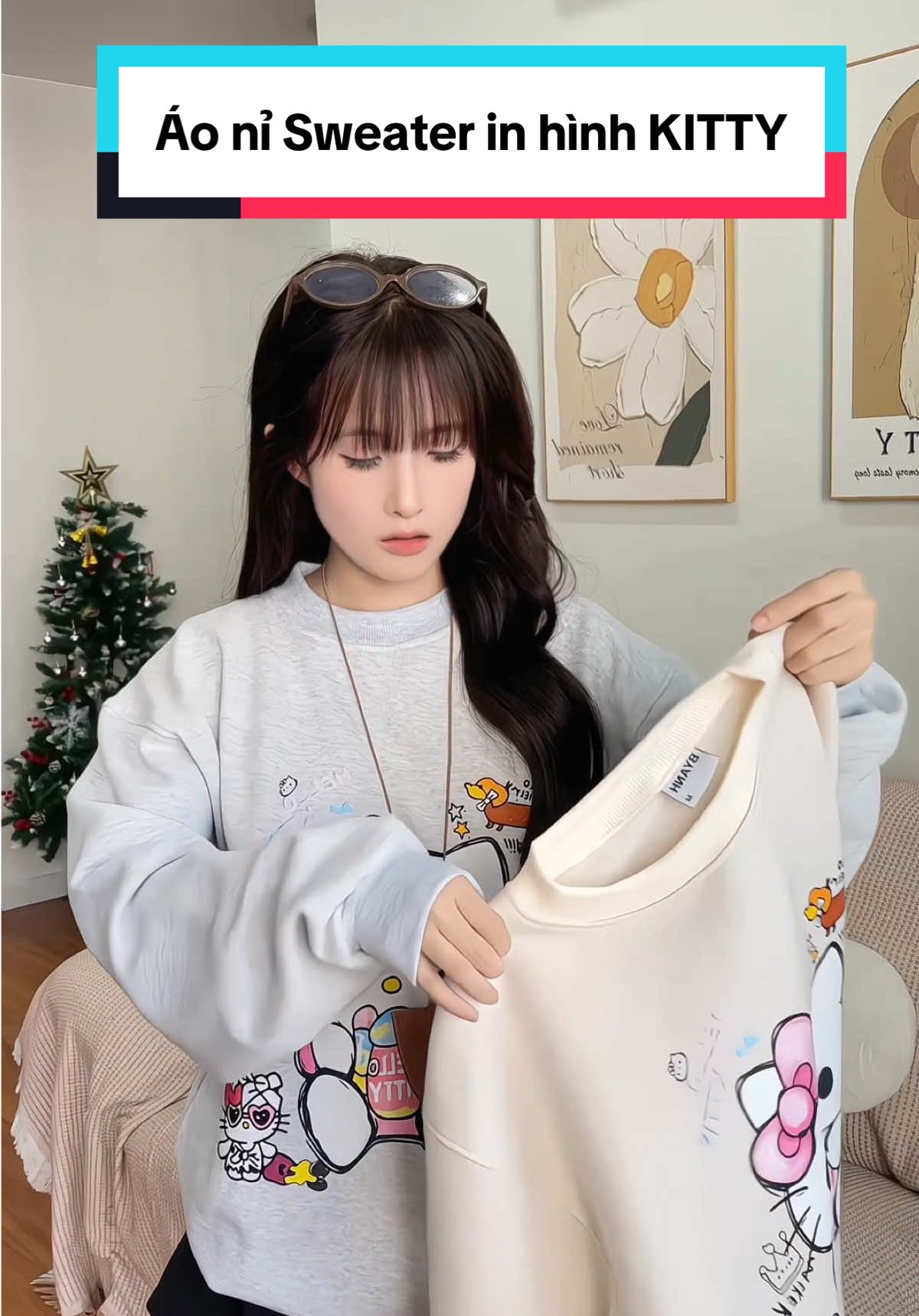 Áo nỉ Sweater in hình KITTY