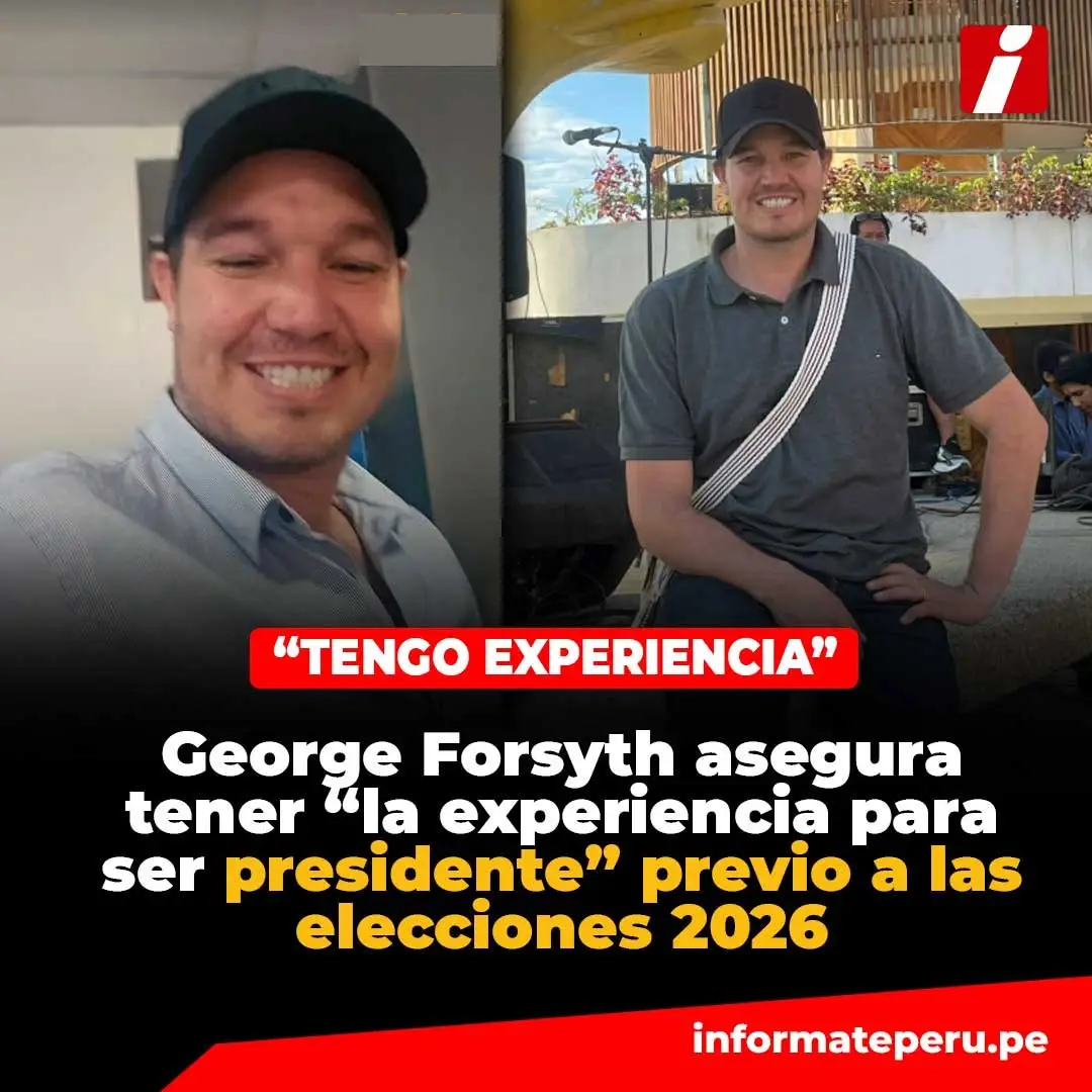 El candidato presidencial por Somos Perú, George Forsyth, desde su base en Cajamarca, destacó su gestión como alcalde del distrito de La Victoria donde afirma haber enfrentado con éxito la criminalidad local, y aseguró que esa experiencia le da la legitimidad para liderar el país.  “A partir de diciembre ya conocerán las propuestas (…) Si algo que todo el Perú recuerda, es la lucha que encaramos en La Victoria contra el crimen organizado, logramos cambiar el distrito y eso es lo que necesita el país”, comentó.  Esta será la segunda vez que Forsyth postula a la presidencia: en las elecciones de 2021 alcanzó menos del 8 % de apoyo, a pesar de aparecer en los primeros lugares de las encuestas.