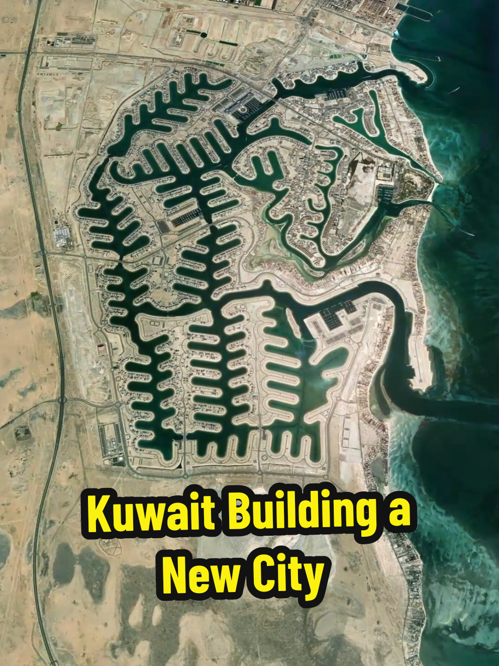 Kuwait building new canal city #kuwait #city #uae #maps #facts 