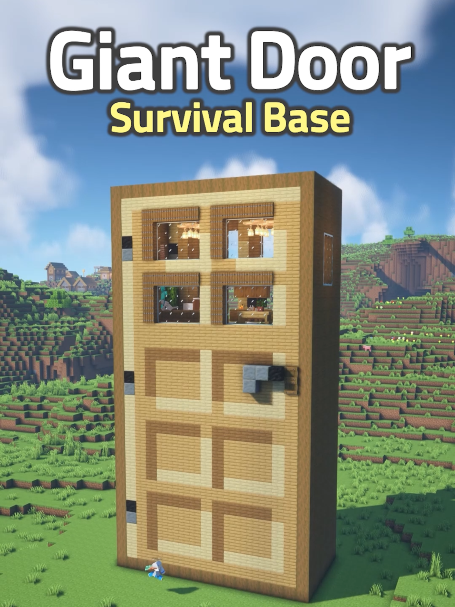 Minecraft Door House 🚪😲 #Minecraft #minecraftbuilding #minecrafttutorial