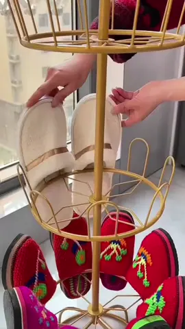 Kệ phơi giầy 3 tầng xoay 360 nhanh khô phơi được nhiều giầy #giaydep #kephoigiaydep @VŨ VŨ REVIEW 