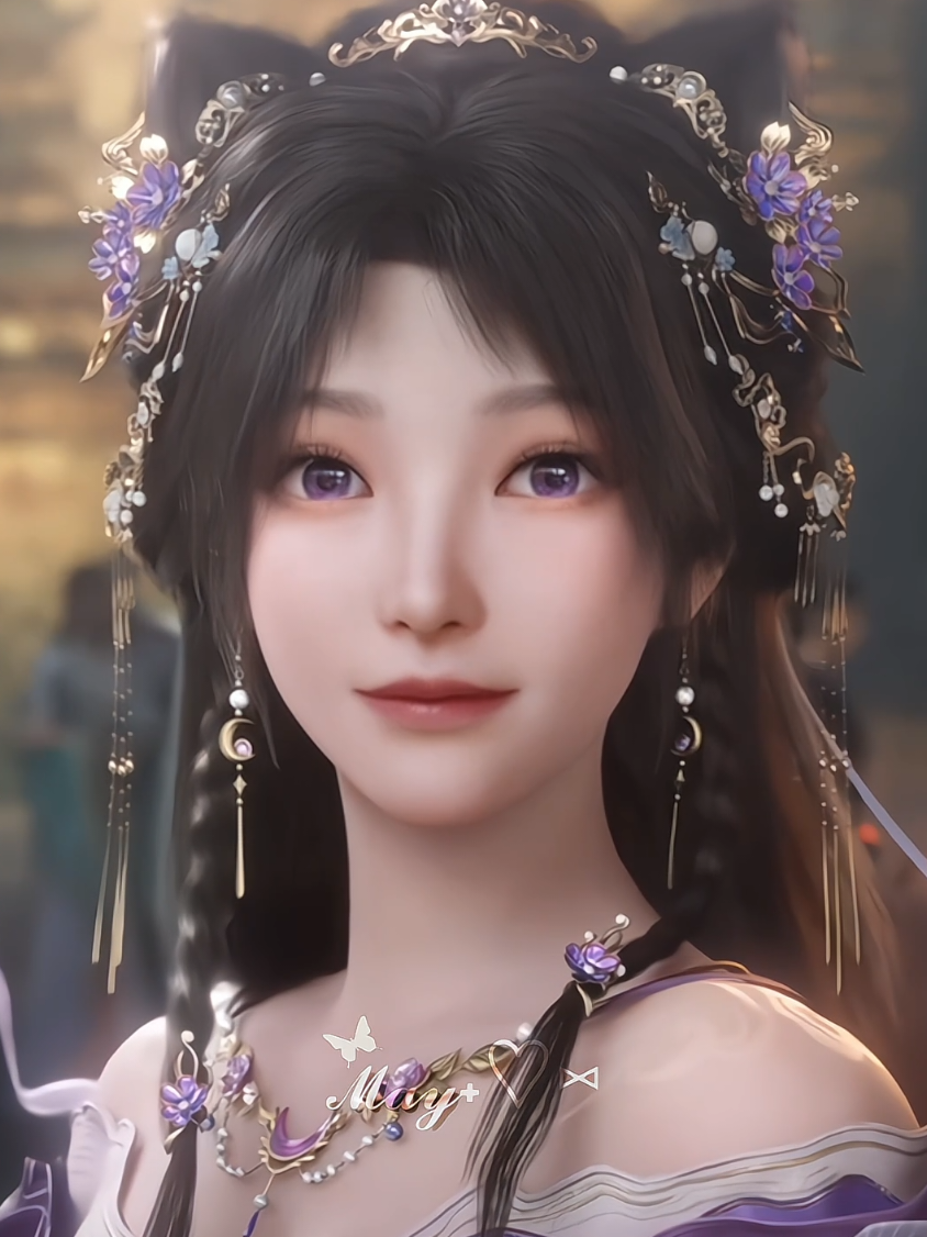 ดวงจันทร์น้อยของพี่เย่ ชุดใหม่สวยมาก🌙💜 #จีจื่อเยว่ #เย่ฝาน #อําพรางสวรรค์ #shroudingtheheavens #donghua 