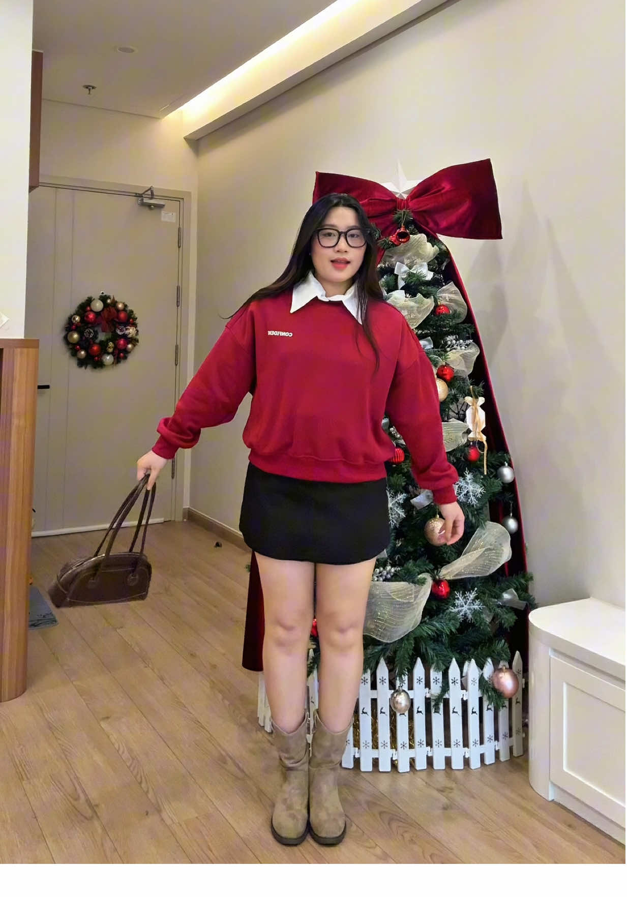 Đỏ tôn da lắm nha#chubby #phoido #bigsize #noel 