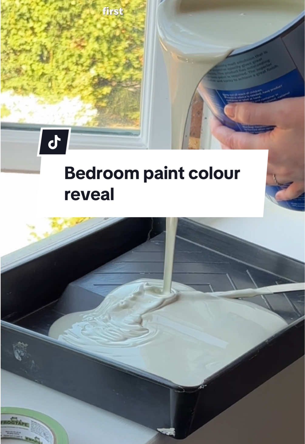 Bedroom paint colour reveal - F&B Eddy.. but will it look as good as it does in my head?? 🥴 #painting #farrowandball #eddy #bedroommakeover #bedroomdecor  
