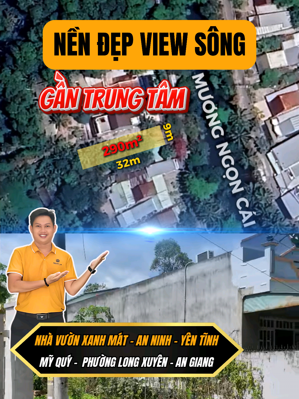 ✅Bán MT 9m 290m2. Đất Mỹ Quý - Cặp Rạch mát mẻ Cách P.C.Lượng chỉ 1km #nguyenphatland  #nguyenbdsangiang  #nenmyquy  #bdslongxuyen  #nhadatlongxuyen 