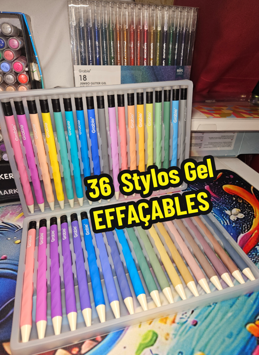 DU JAMAIS VU!!! J ai eu le plaisir de tester des stylos gel pour coloriages mystères effaçables équivalents au Languo. Ca permet d'effacer nos erreurs ou débordements ou tout simplement d3 tester différentes couleurs pour une jupe par exemple si la couleur prévue ne te convient pas. Merci a @grabieart_fr  pour m' avoir permis de les tester et de vous les faire connaître.  #gelpen #grabie #coloriagesmysteres #languo #coloriagesmysteredisney 