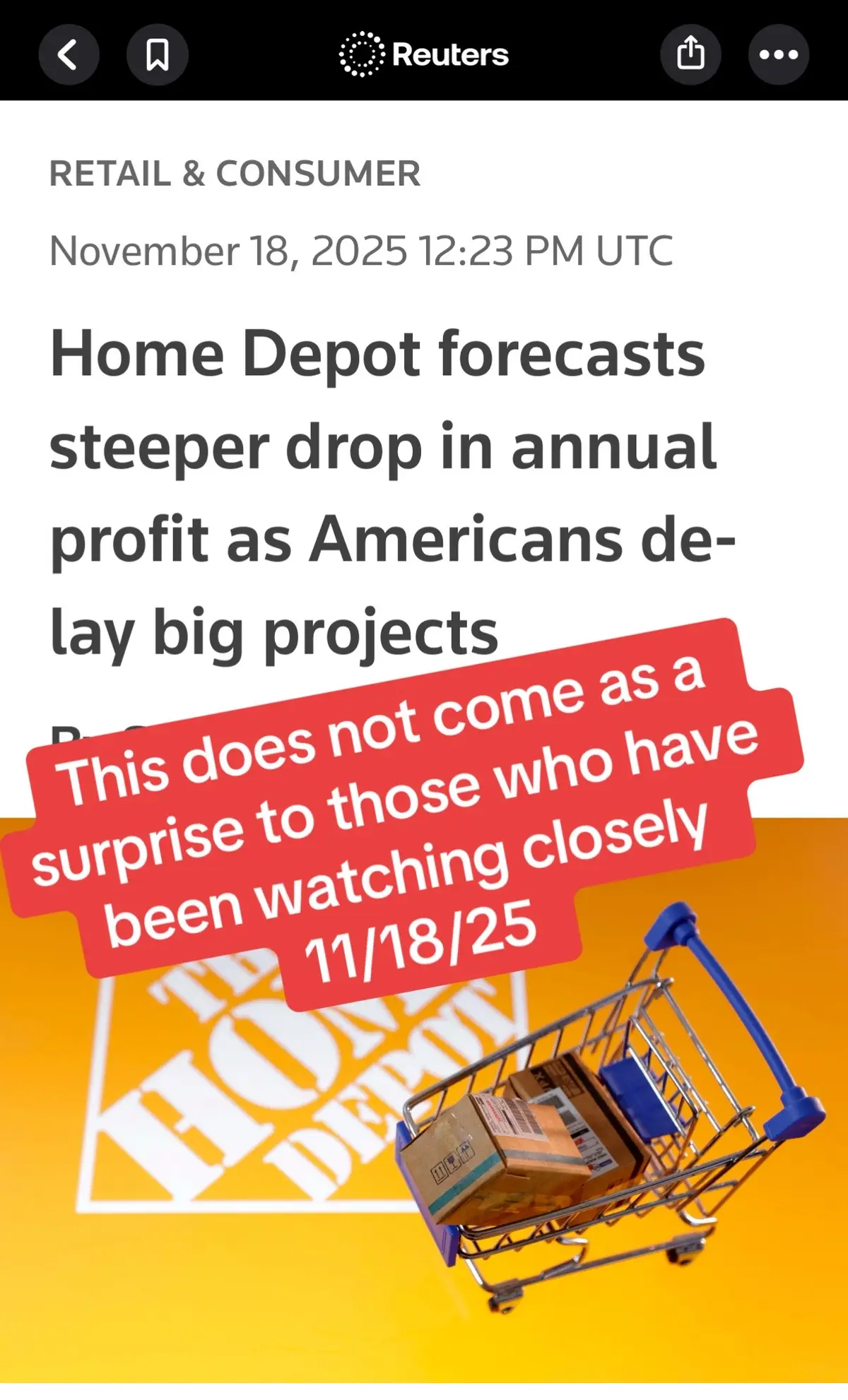 Good example of how corporations will stay on message until they can’t hide the realities any longer… what can we expect from other major retailers this week?  #economy #inflation #tariffs #unemployment #retail