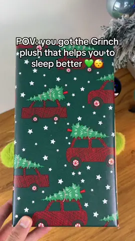 I'm in love with this breathing Grinch plushie 🥹💚 #grumpy #plush #christmas #grinch #grinchmas 