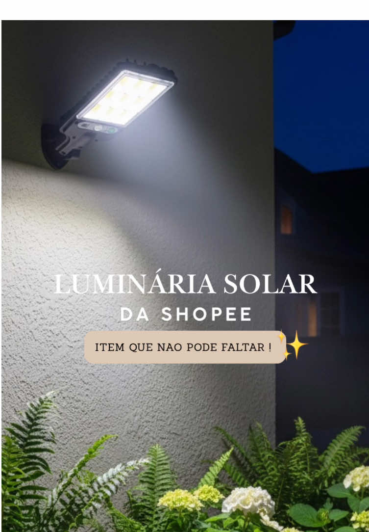 Luminária Solar Led Parede Prova d’água Sensor Controle Remoto 🛍️ QUER O LINK? Nos siga e depois comente 