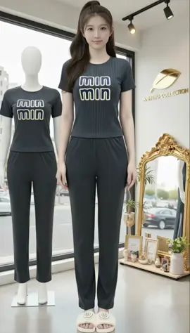 Star Shop B-73 Set đồổ nữ áo thun họa tiết in chữ kèm qun dài xinh xắn dành cho các nàng diện đi chơi .#setdoxinh 