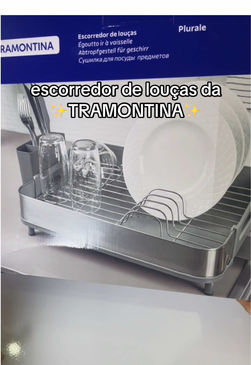 O escorredor da tramontina mais famoso do tiktok 🥹🥰 #casa #enxovaldecasanova #tramontina #compras 