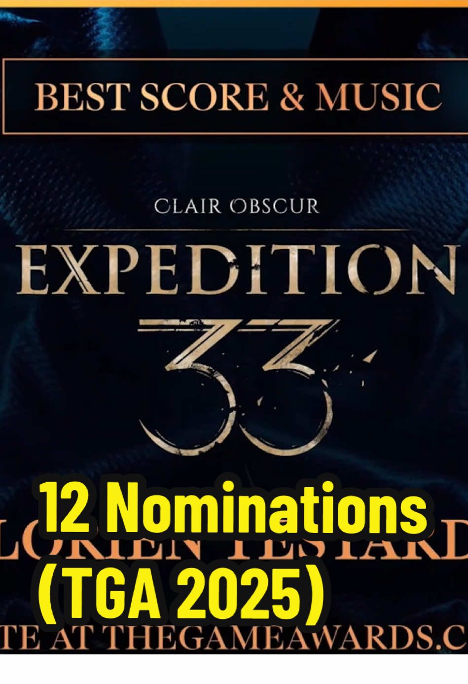 The most nominated game in TGA history!! // Watch the TGA nominations reaction AND the Clair Obscur Expedition 33 First Playthrough now! (🔗 in bio) — #gaming #streamer #thegameawards #clairobscurexpedition33 #expedition33 