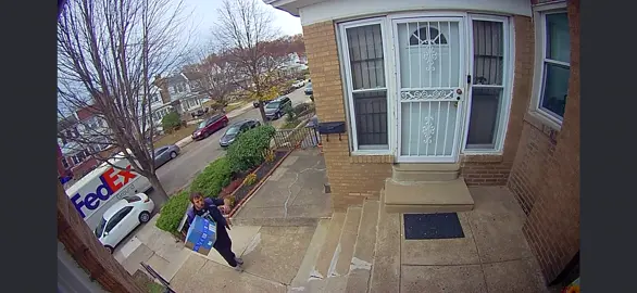 My Fedex driver went above and beyond to secure my package ❤️watch until the end🥰There are still good people in the world#fedex #fedexground#fedexcares  help me find him 