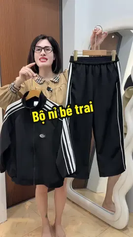 Sét nỉ phối kẻ thể thao phong cách hàn  cho bé trai#xuhuong #bonibetrai #setnibetrai #bonichobetrai #nhungshopkids7 