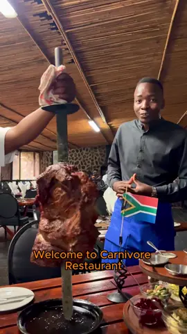 A unique dining experience awaits. Tell us - would you try giraffe? #fyp #carnivorejohannesburg #foryou #giraffe #restaurant 