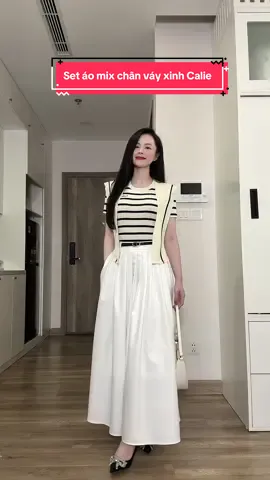 Quá là uang set này luôn ý, nhìn đơn giản mà xinh sang tôn dáng lắm nha #Calie #aolendetkim #chanvaydai #setdoxinh #thoitrangnu 