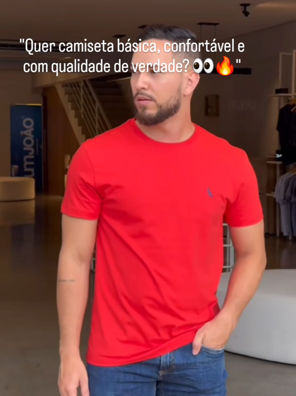 Kit 2 camisetas 100% algodão com logo bordado: básicas, confortáveis e estilosas! 👕✨ Link nos comentários. AchadinhosBahvic #CamisetaAlgodão #CamisetaAlgodão #BasicoStyle #MensWear #AchadinhosBahvic