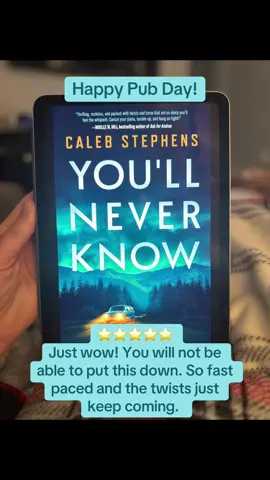 YOU’LL NEVER KNOW by @calebstephensauthor  ⭐️⭐️⭐️⭐️⭐️ When his pregnant wife is kidnapped he will do anything to get them back.  This was such a thrilling read and I loved all the twists. By far one of the best books I have read this year. So fast paced and I just flew through it. Wow! I’m still thinking about it.  Thank you Caleb for the ARC! I loved it!  #youllneverknow #calebstephensauthor #thrillerbooks #thrillerauthor #thrillers 
