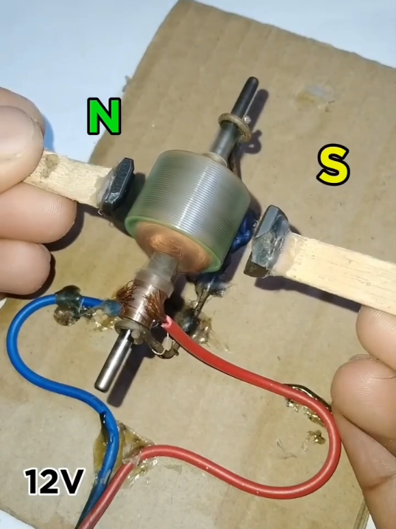 D.c Armature Experiment #trending #Foryou #electrical 