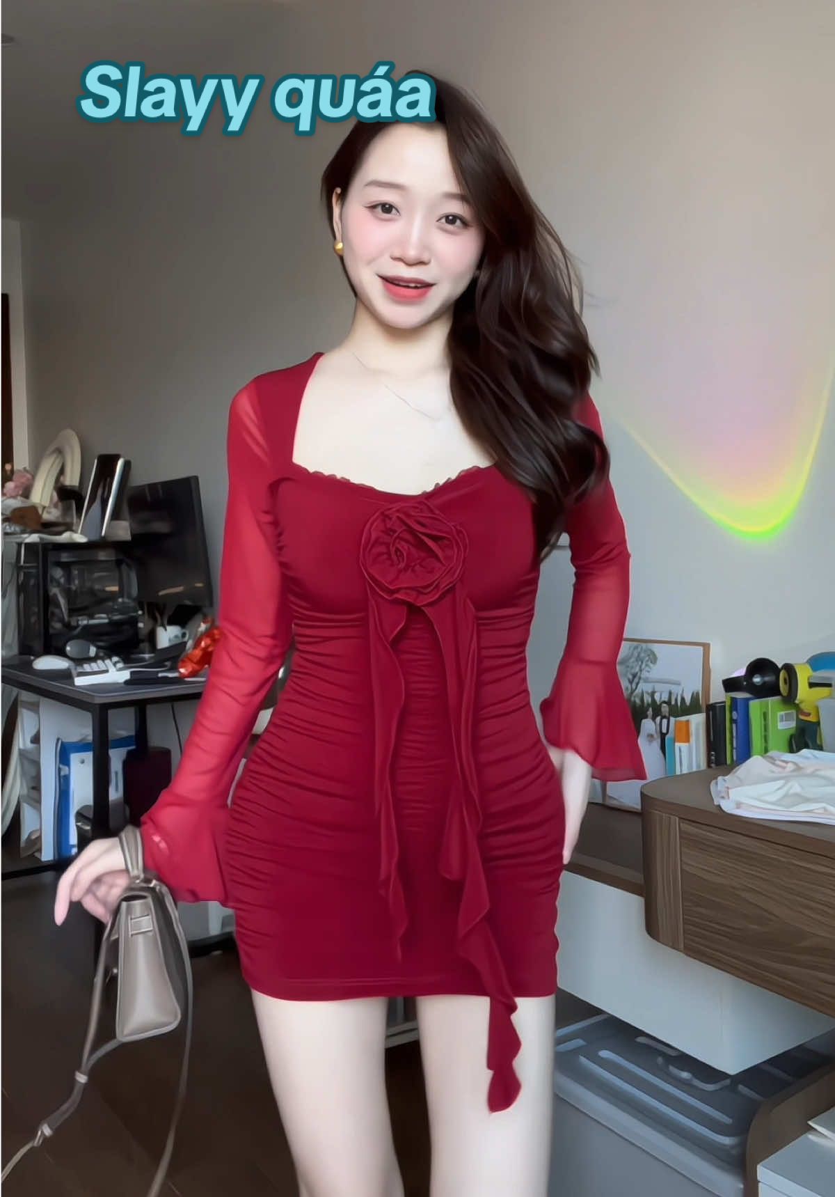 Ôi đỏ trắng da thế #diemxinhh #vay #vaybody 