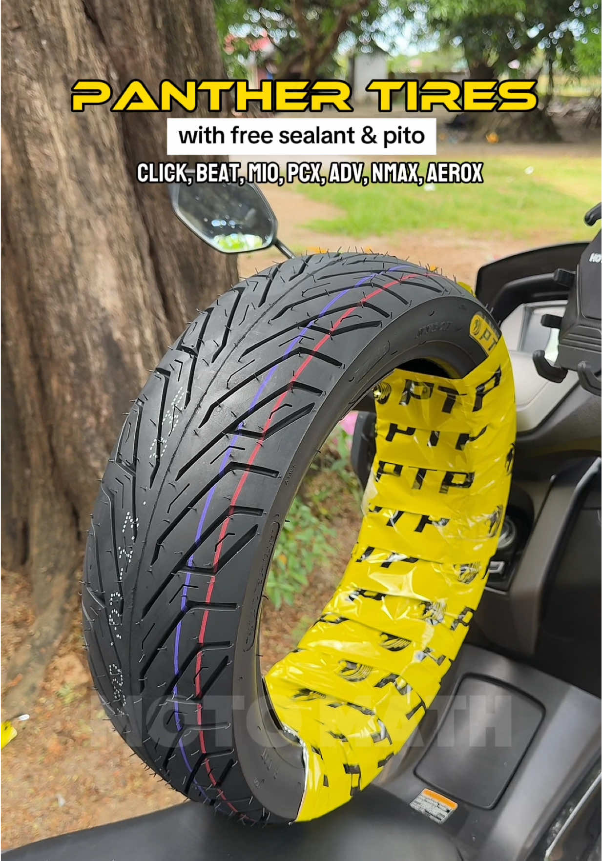 Murang tubeless tire para sa mga scooter #panthertiresphilippines #tubelesstire #nmax 