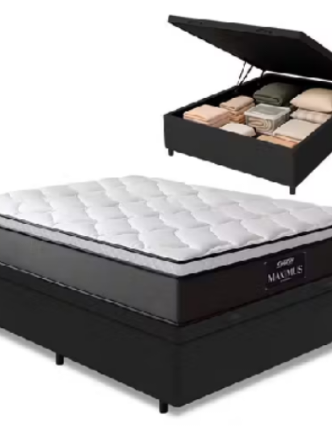 Cama Box Baú Casal Colchão Gazin Maximus 1,38x1,88, suporta até 120kg por pessoa!! Por 1.499 promoção até às 18h🧡 Link nos comentários🔗Corre pra conferir e garanta a sua, esquenta Black Friday, clientes satisfeitos e produto de qualidade 🧡 #camabox #cama #vaiprofycaramba  #casa #moveis 