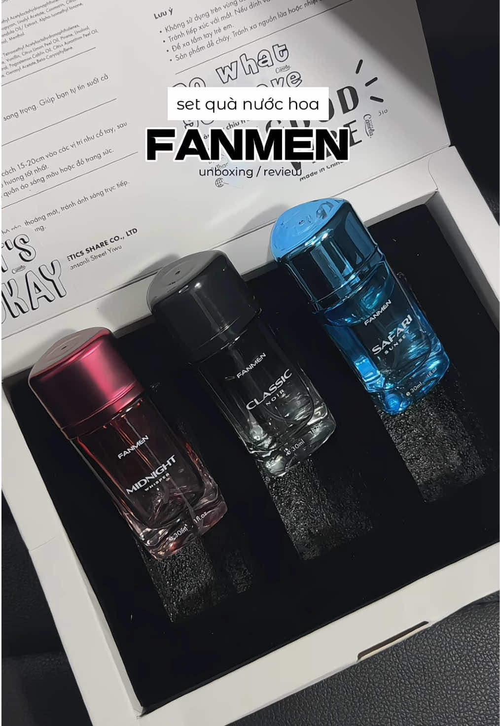 nước hoa siu thơm, hộp chỉnh chu sang lắm nè#setnuochoanam #fanmen #nuochoanam #quatangnguoiyeu #viraltiktok 