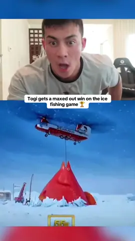 Togi gets a maxed out win on the ice fishing game 🏆 #kickstreaming #togi 