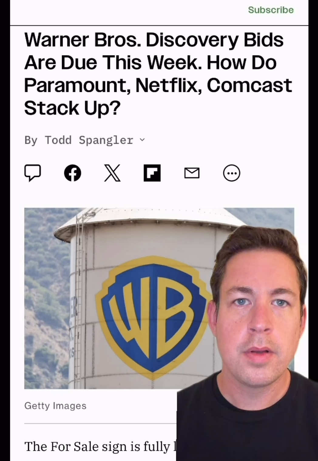 WBD bids due this week…