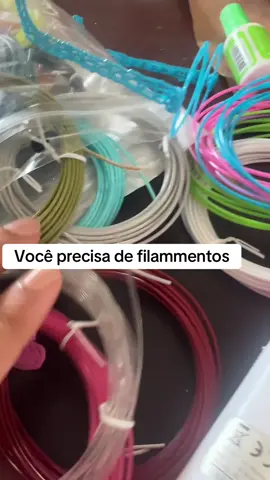 Cores variadas de filamentos para caneta 3D#caneta #caneta3d #filamento #filamentocaneta3d #presentes 