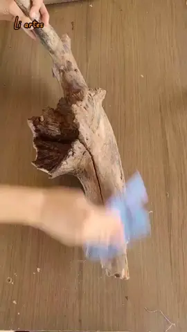 #art ,artesanato luminaria  feita com tronco de árvore 