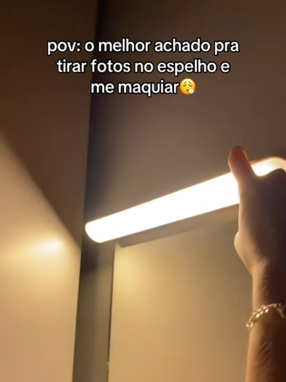 Luminária De Led Sobrepor Bastão Recarregável Sem Fio Com Suporte Magnético E Touch #luminaria #recarregavel 