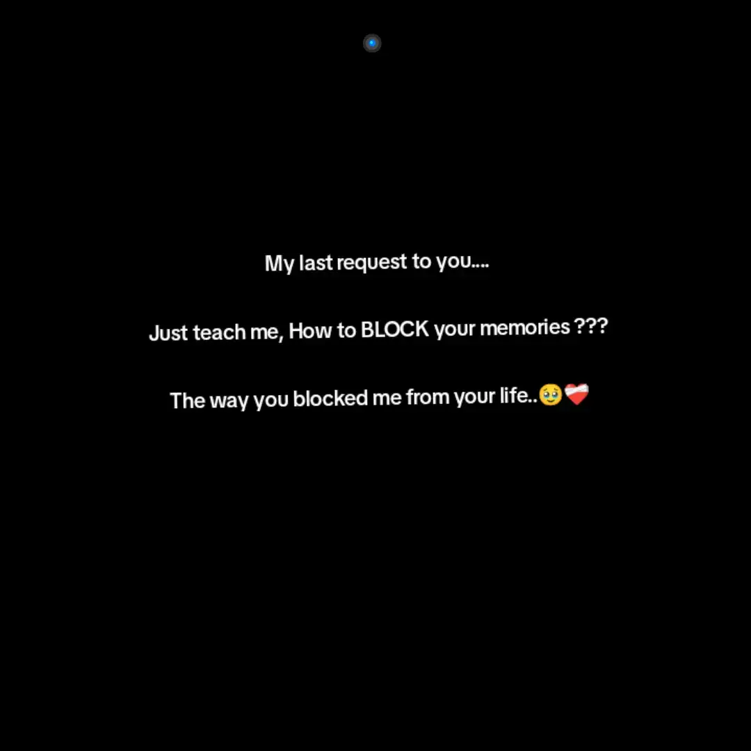 My last request to you....