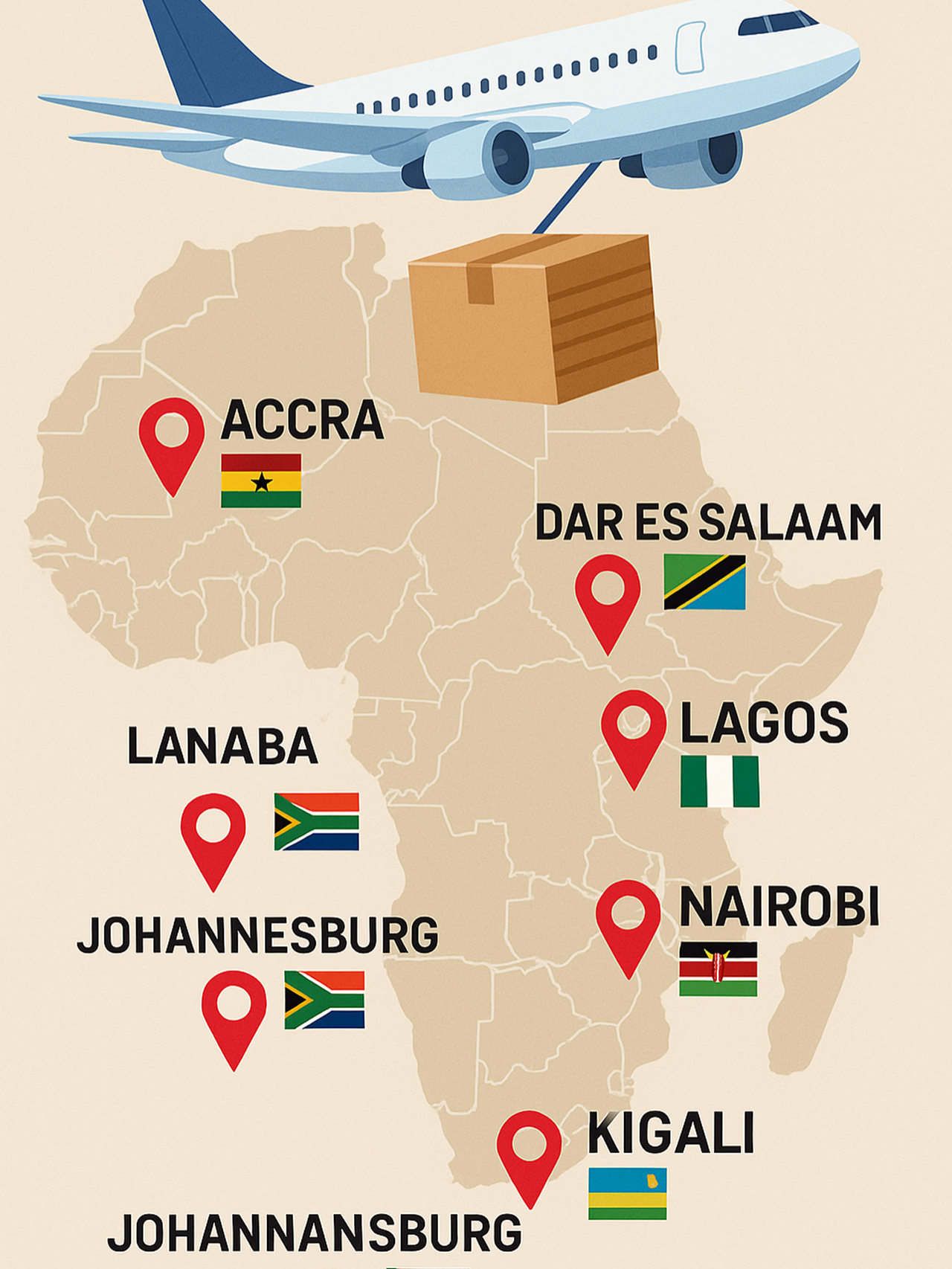 Shipping from Hong Kong to Accra, Ghana!  Shipping from Hong Kong to Dar es Salaam, Tanzania!  Air freight rate: First kilogram for $19, including taxes. Ship from Hong Kong to Lagos, Nigeria!  Ship from Hong Kong to Nairobi, Kenya! Air freight rate: First kilogram for $21, including taxes. Ship from Hong Kong to Kigali, Rwanda! Shipping from Hong Kong to Cairo, Egypt! Shipping from Hong Kong to Johannesburg, South Africa! Air freight rate: First kilogram for $23, including taxes. Shipping from Hong Kong to Kampala, Uganda! Air freight rate: First kilogram for $25, including taxes. #باندا #panda #панда #панди #gấutrúc #แพนด้า #パンダ #판다 #logistics #Rabbit #Jiji #Sabi #Copia #Amazon #Etsy #shopify #ebay #wordpress #Target #Mercado #HomeDepot #BestBuy #MercadoLibre #Takealot #Jumia #Zando #Konga #JABU